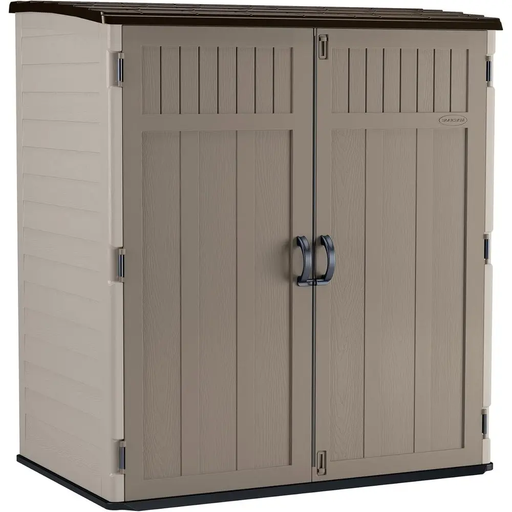 

Extra-LarVeal StoraSed or Yard Stora, All-Weater Outdoor StoraSed wit2 Lockale Do, 70.5W x 44.25D x 77.5, Sand