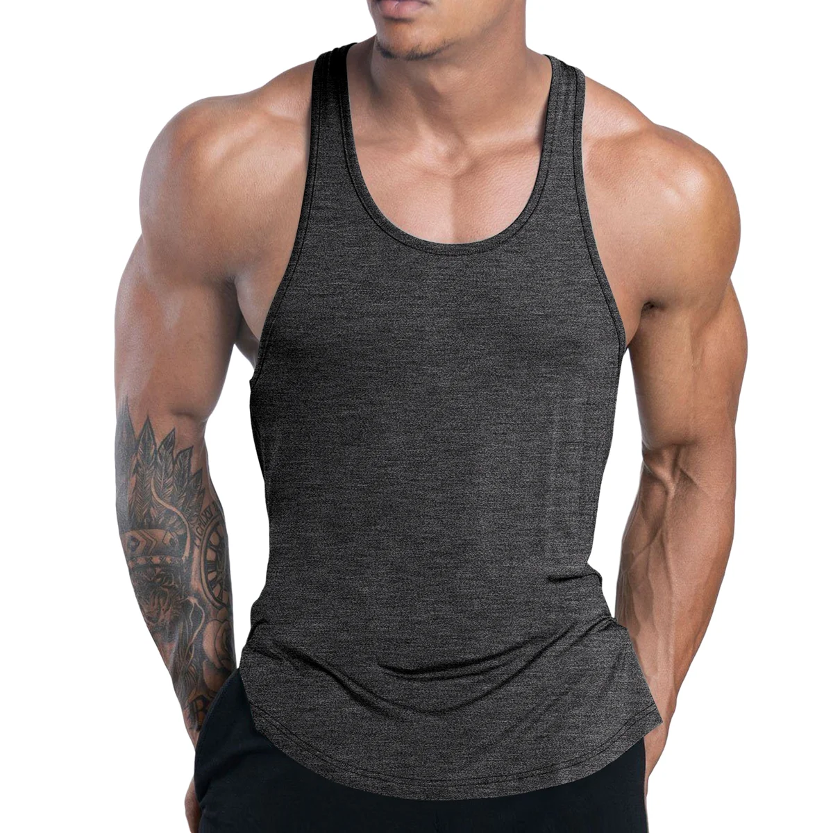 Quick Dry Bodybuilding Tank Top Men Gym Fitness Sport Sleeveless Shirt Male Casual Skinny Stringer Singlet Vest Workout Clothing