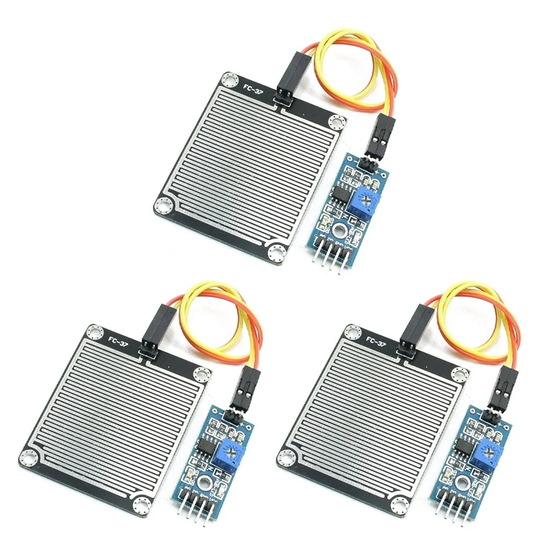 HOT-3X Rain Sensor Module Rainwater Rain Sensor Module 3, 3V-5V