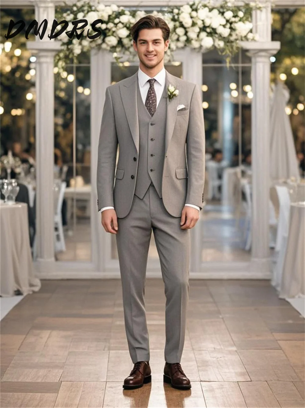 

Handsome Men's Prom Suits For Wedding Party Suits Honorable Solid Elegant Single Button Suit Negotiation Suit Customized 2025