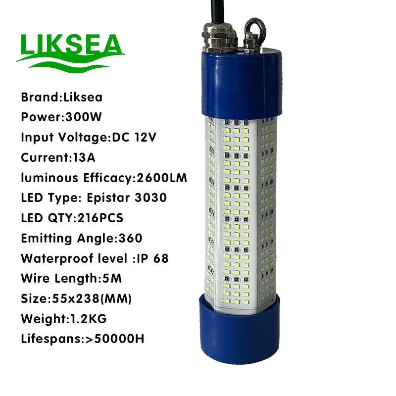 Lure Bait Finder Night Usb Telescopic Fishing Light Boat Submersible Deep Drop Underwater Light With Battery Clip