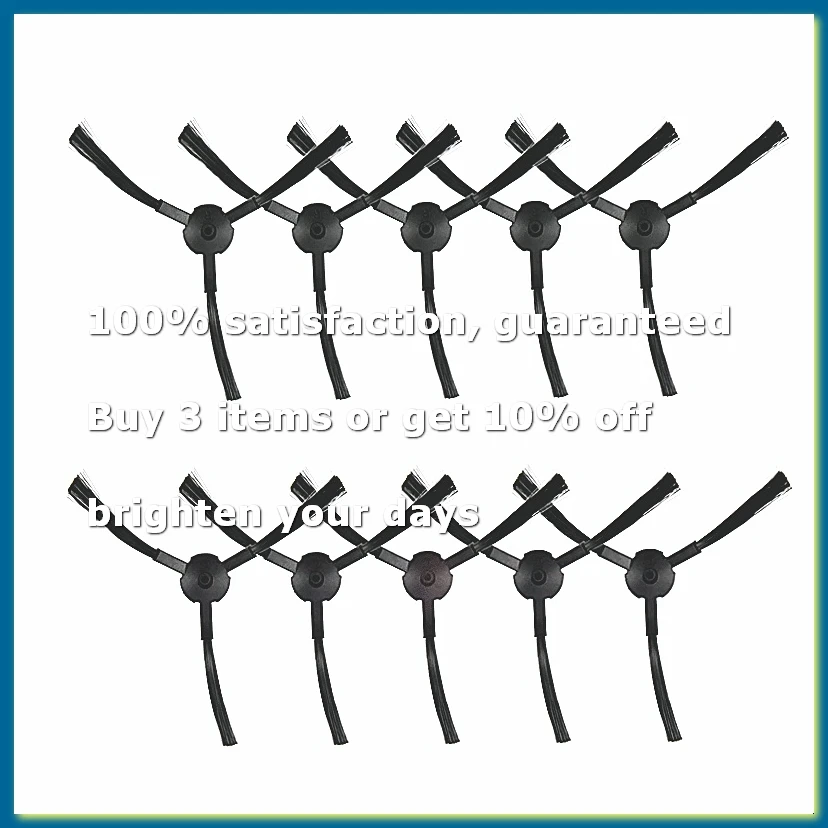 ●10 PCS Sweeping Side Brush Replacement for V3 V3S A4 A4S Pro V5 V5S Pro Robot Vacuum Cleaner-ABFB