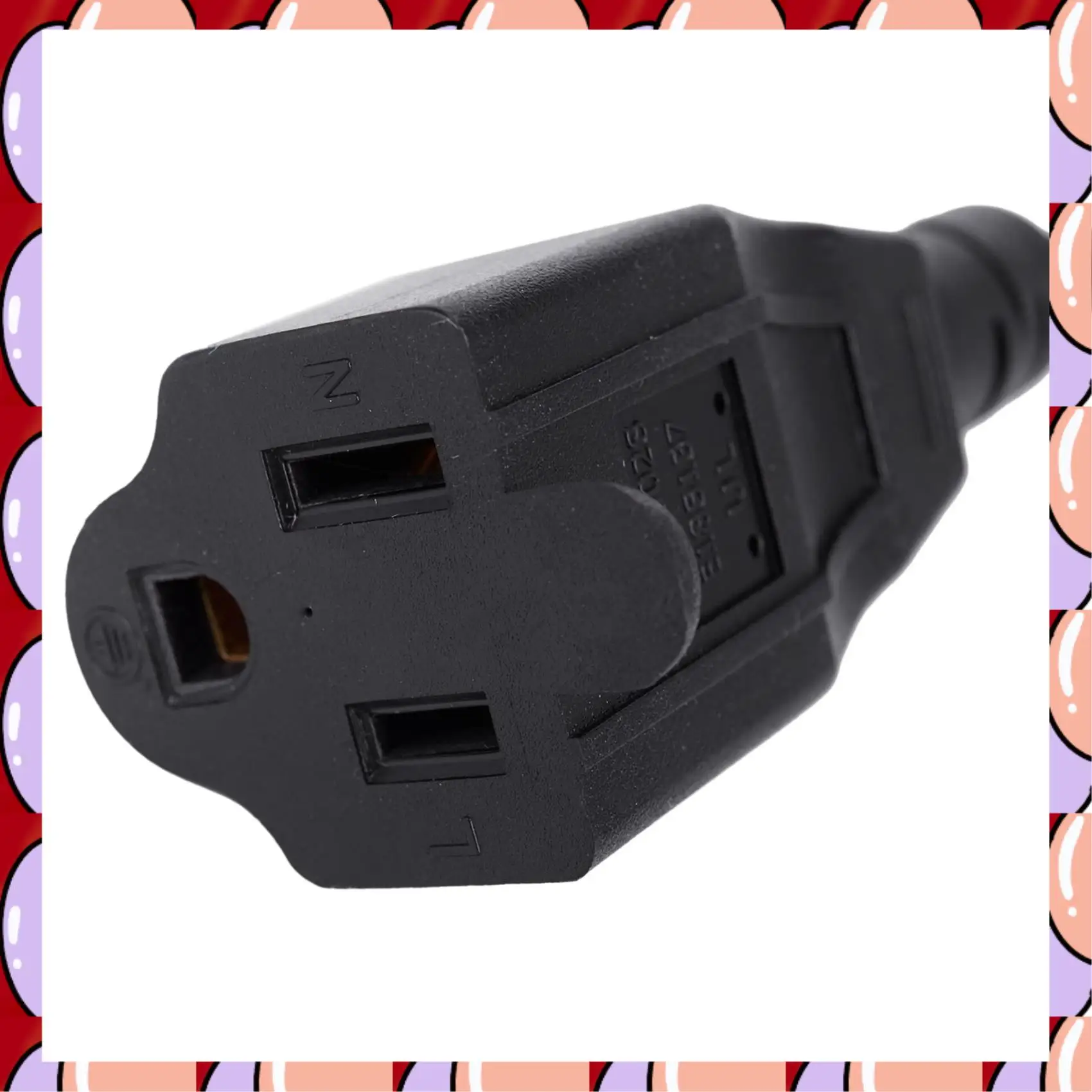 A72Z 4Pcs 1Ft IEC 320 C14 Male Plug To NEMA 5-15R 3 Prong Female PC Power Adapter Cable Black