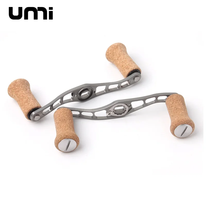Umi New 1pc Fishing Reel Aluminum Handle With Rubber Cork Knob Length 105mm Assembly Hole Is 8/5mm Or 7/4mm Suit Daiw/Abu/Shimam