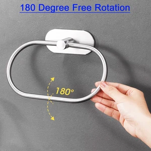 Havlu askısını desteklemek için, paslanmaz çelik Raf, banyoda kendinden yapışkanlı bant, Siyah El Yıkama Askısı, Halka Ray, Bar, Mutfak Depolama, Aksesuarlar En iyi 10 ürün rehberi-no. 3