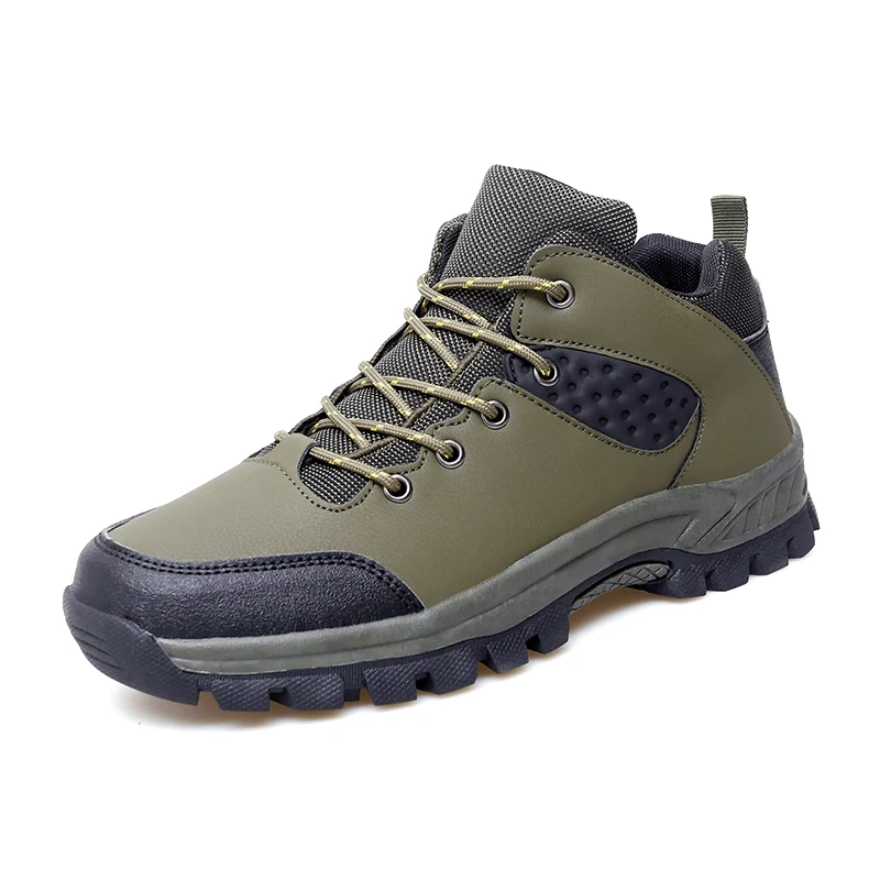 Męskie buty turystyczne do kostki Botas Montana Hombre Trekking buty do wspinaczki górskiej Wandelschoenen trampki skóra z mikrofibry