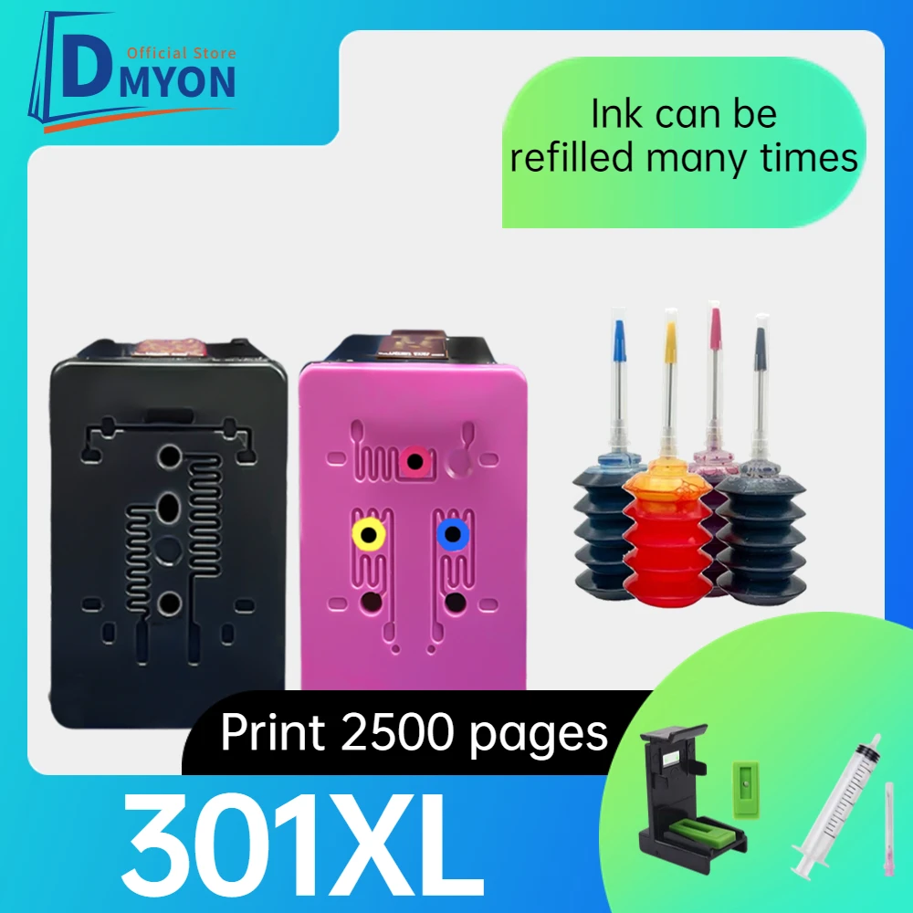 

301XL Ink Cartridge Compatible for HP 301 hp301 Officejet 4630 4631 4632 4634 4635 4636 4639 Deskjet 1000 1010 1011 1012 Printer