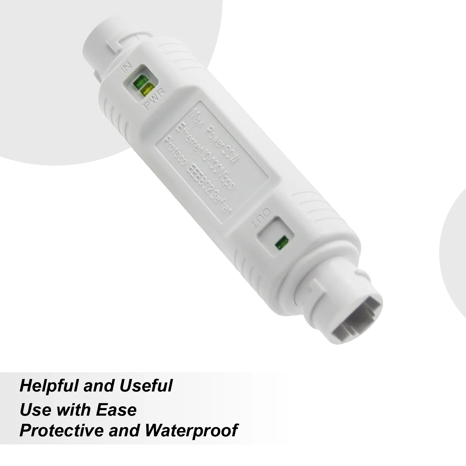 PoE Extender Waterproof Outdoor Ethernet Signal Repeater 48V 10/100Mbps Network Accessories For IP Cameras, Security Systems