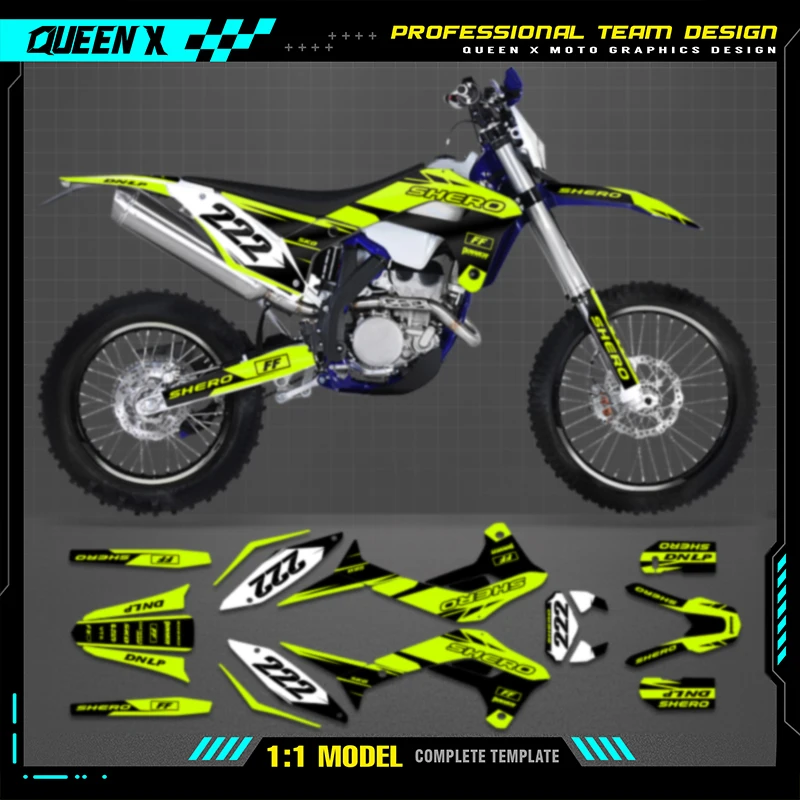 

Queen X MOTOR Custom Team Graphics Decals For Sherco Decal 2017 2018 2019 2020 SE SEF 001 Stickers Kit
