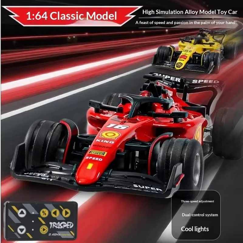 Vortex Gear【in stock】1/43 Mini Formula Racing 2.4g Three Speed Adjustable Alloy Simulation Car Remote Control Car Festival Gifts
