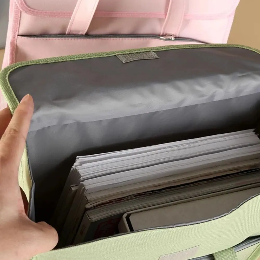 Handbag Large Capacity A4 File Folder Oxford Cloth Durable Student Tutorial Bag Simple Portable File Organizer Document