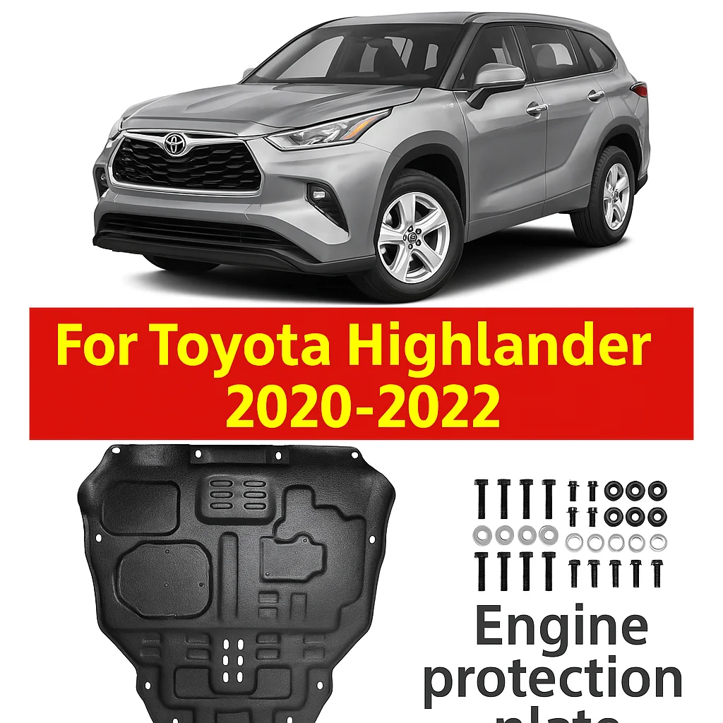 

Car Under Engine Guard Mudguard Board Splash Shield Mud Fender Plate Panel For Toyota Highlander 2020-2022 2.5L blend 2021