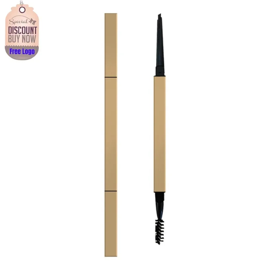 

Custom Double-head Gold Bar Eyebrow Pencil Long Lasting Waterproof 5colors Eye Brow Pen Tint Easy To Wear Brows Makeup Bulk