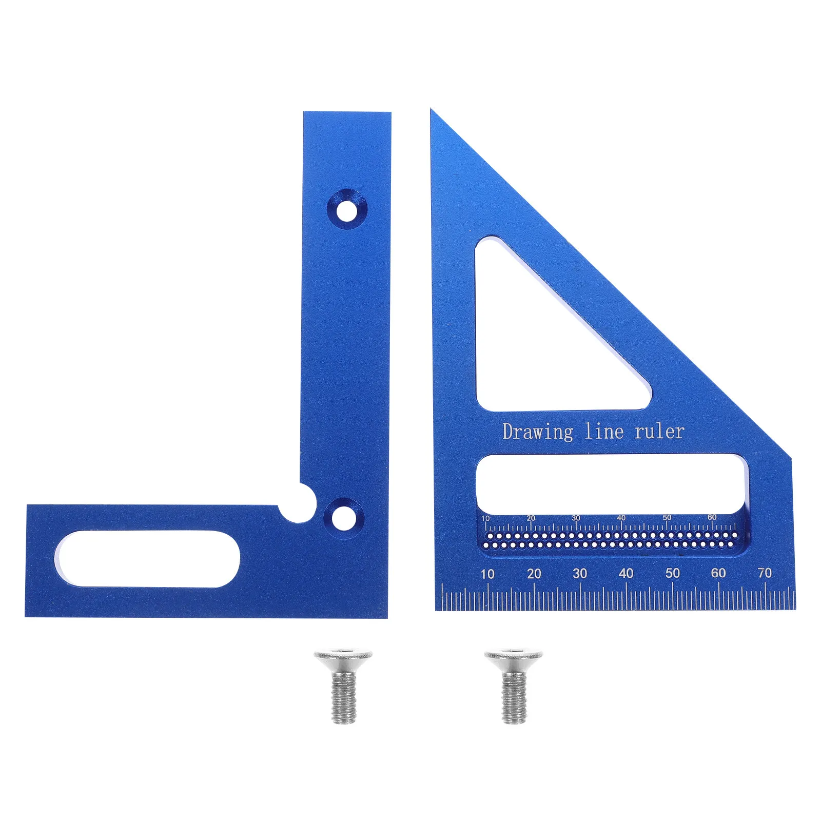 Multi Angle Ruler 45 90 Degree Aluminum Carpenter Triangle Woodworking Measuring Tool Square Protractor for Precise Line Marking