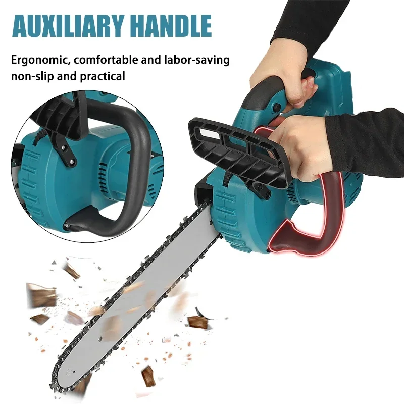 12 Inch Brushless Electric Chainsaw Cordless Lubricating Oil Chainsaw Lithium battery Wood Cutter Woodwork Garden Tools