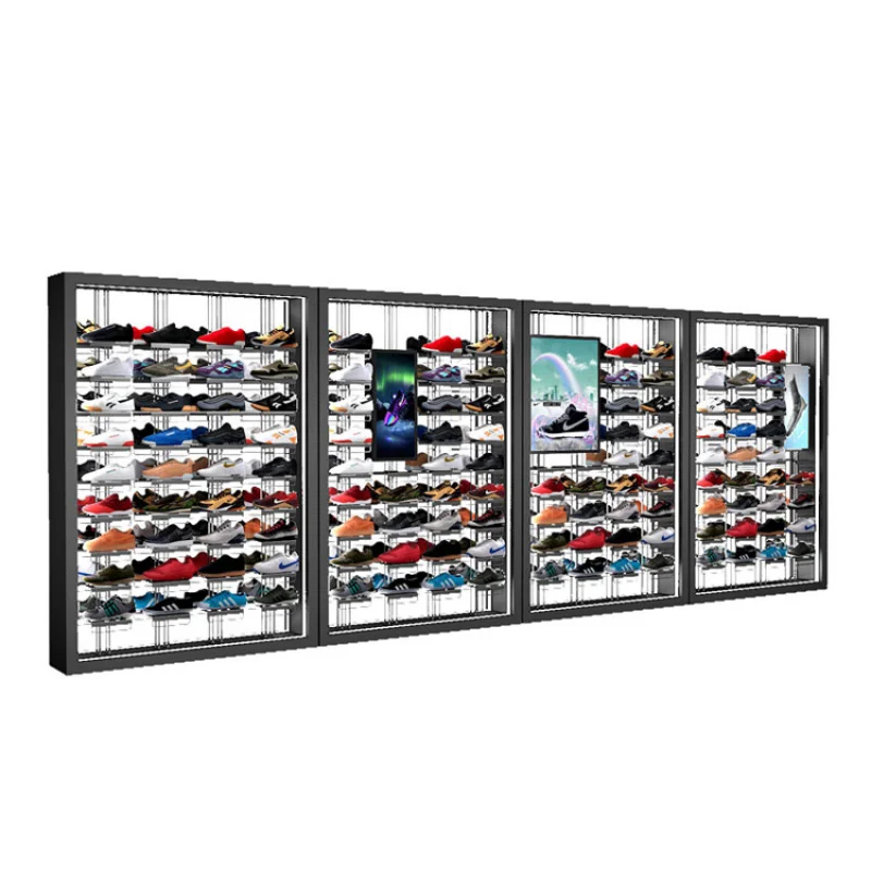 [Customized]Menswear Shop Wall display shelves shoes shoes wall shelves shoes wall display