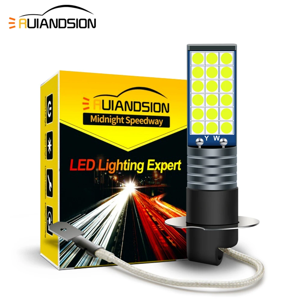 

H3 LED Fog Light Bulbs 7W High Power Multi Color White Yellow Blue For Auto Car Motorcycle 12V 24V Headlight Parking Lamp