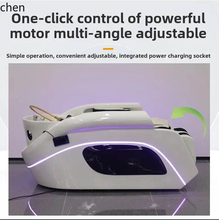 HT Automatic Intelligent Electric Massage Shampoo Bed Barber Shop Hair Water Circulation Hair Salon Massage Bed