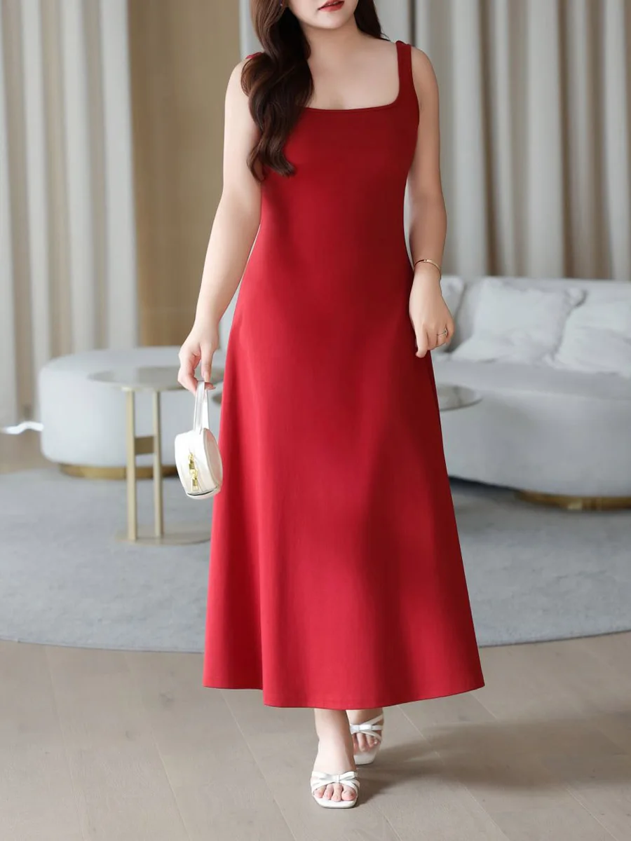 

Высококачественное элегантное платье-макси больших размеров с квадратным вырезом, винтажное, облегающее, с завышенной талией, модель 8940