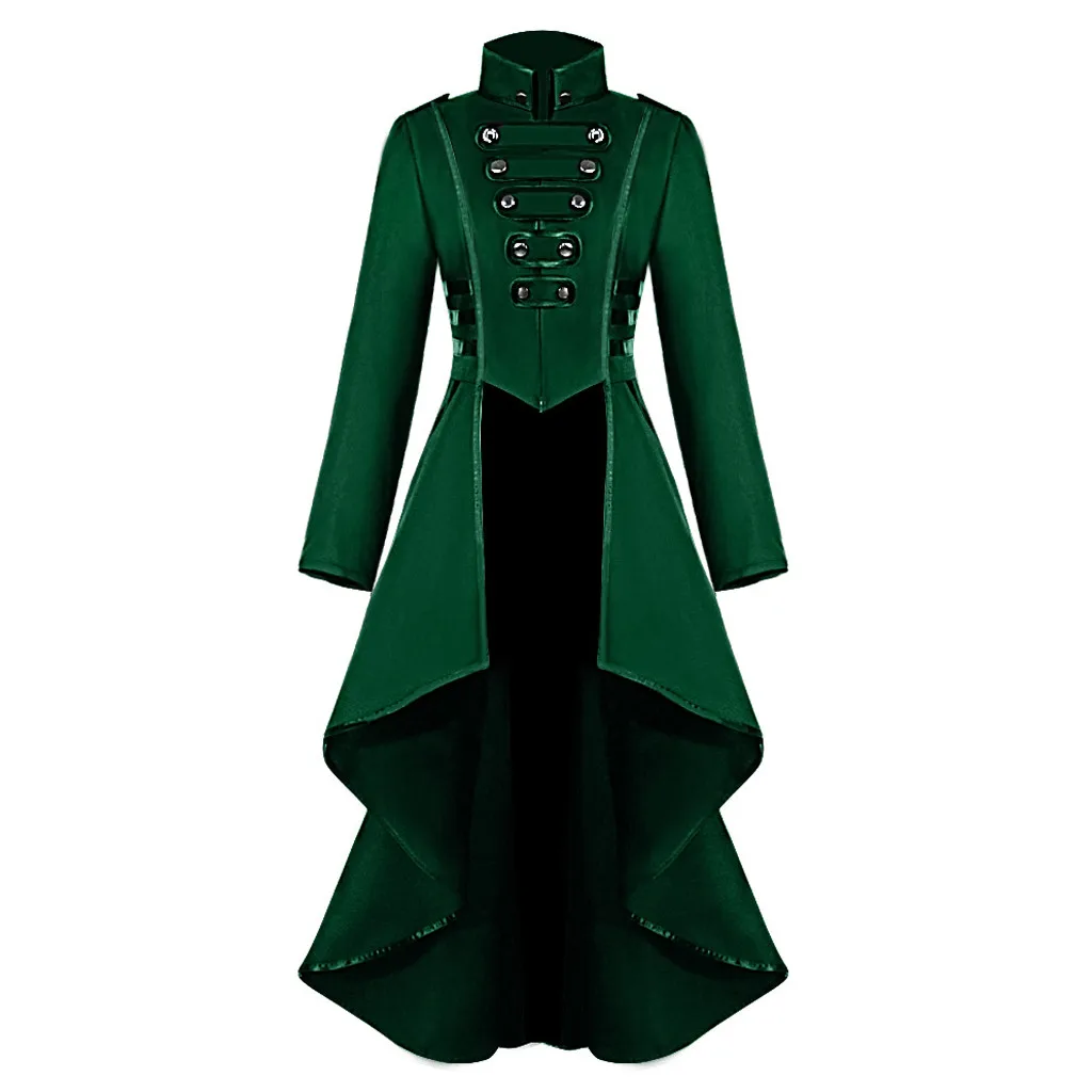 

Gothic Women Halloween Costume Corset Button Coat Tailcoat Women Streetwear Vintage Plus Size Gothic Steampunk Clothing Jacket