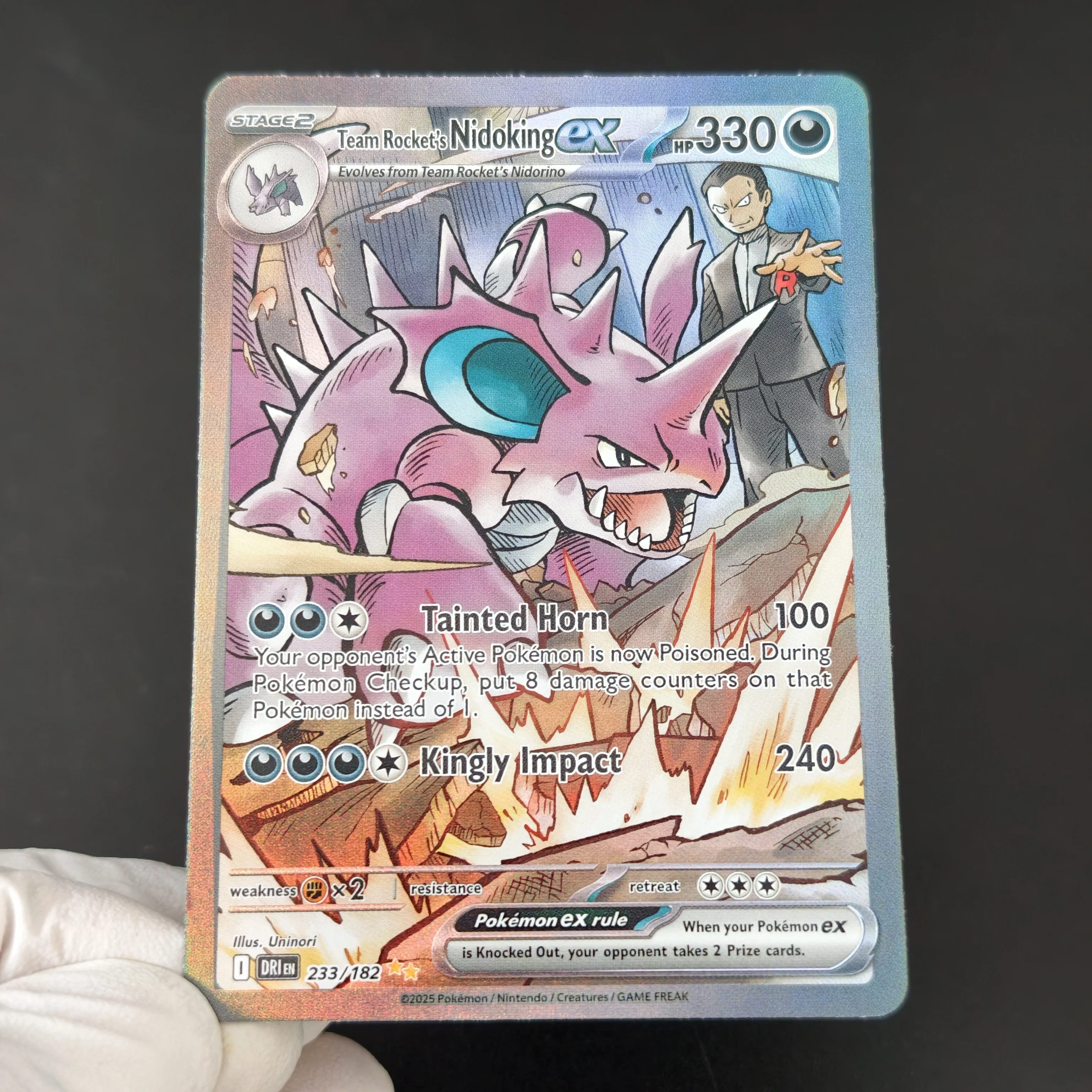 English PTCG Proxy Card Pokemon Destined Rivals DRI Holo Rare Cards Team Rocket Mewtwo Garchomp Giovanni Trainer Self Made Cards view 6