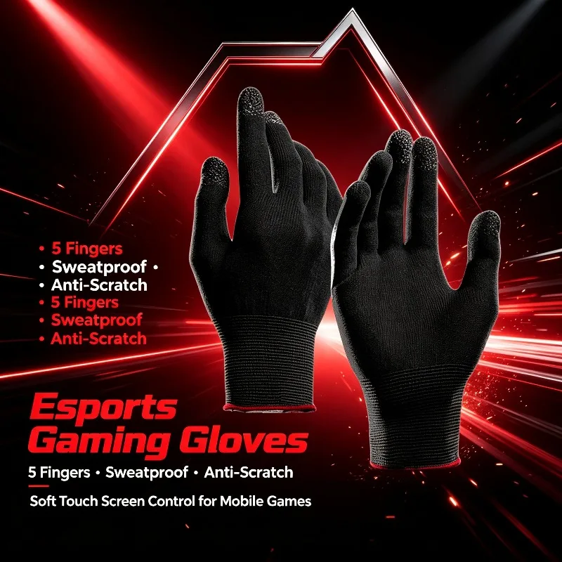 2 Pack Warm Gaming Finger Thumb Sleeves Sweatproof Non-Scratch Comfortable Phone Gaming Gloves Male and Female Styles Optional