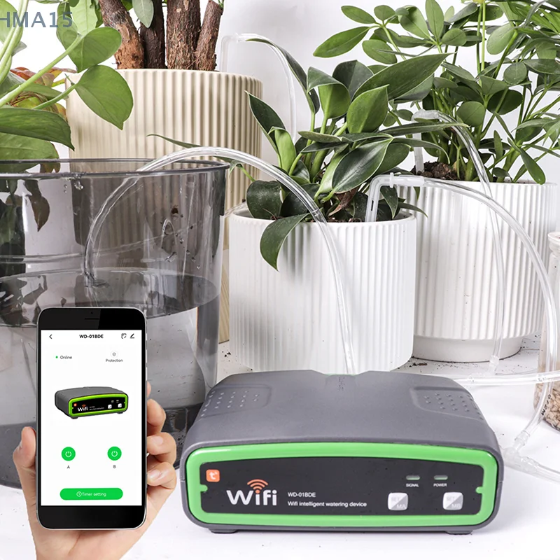 

Automatic Double Pump Watering System Irrigation Kit Mobile Phone Remote Control Watering Device For Greenhouse Hydroponic