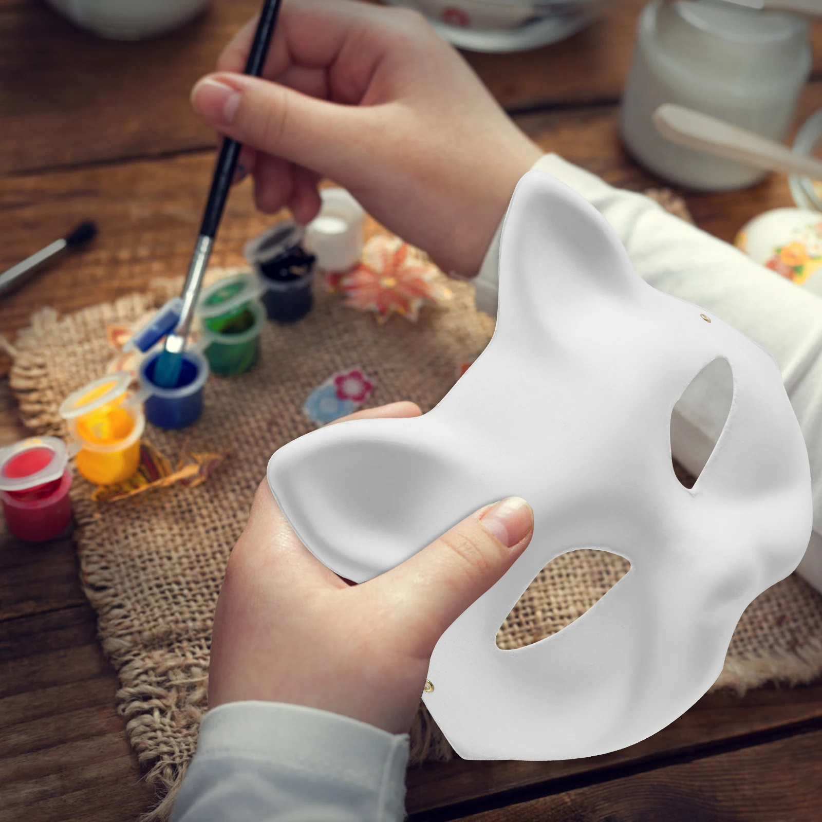 

DIY Therian Mask Kit Creative Cat Mask Making Kit Fun Furry Therian Crafting Supplies for Carnival Masquerade Cosplay Party Prop