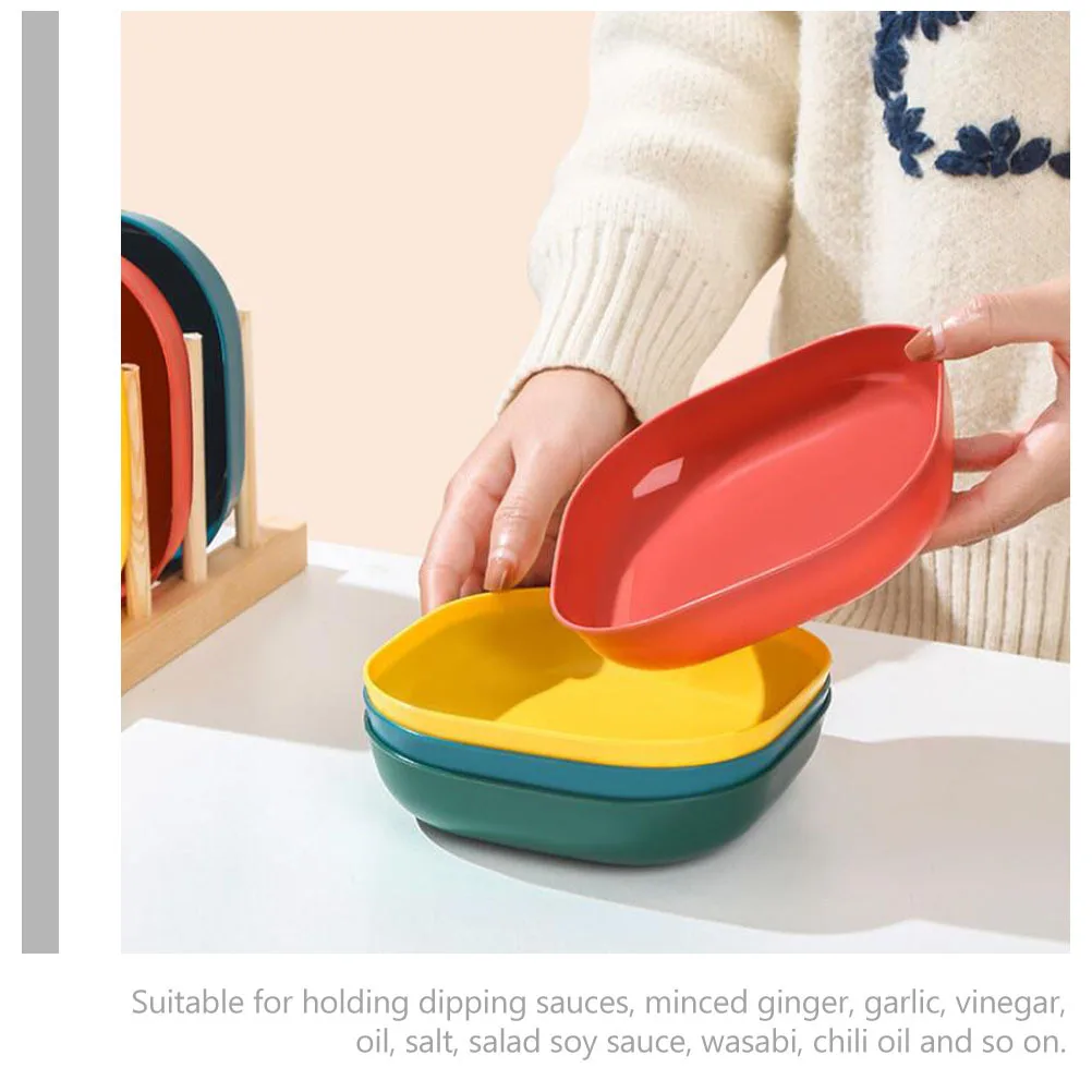 

8pcs Small Plates Set Assorted Color For Snack Sauce Spice Appetizer Side Dish Serving Kitchen Tableware Cold Food Platter