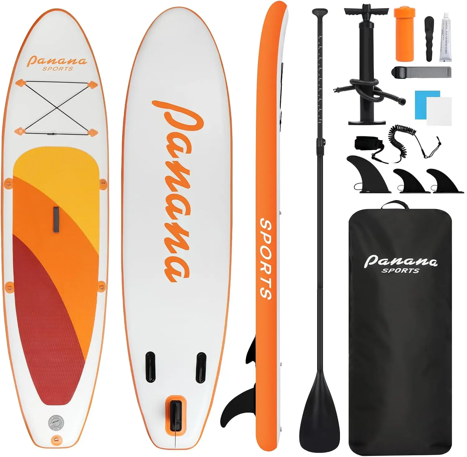 Inflável stand up paddle board, ultra-leve, premium sup board kit de acessórios, mão ajustável, 10 "x 30" x 6"