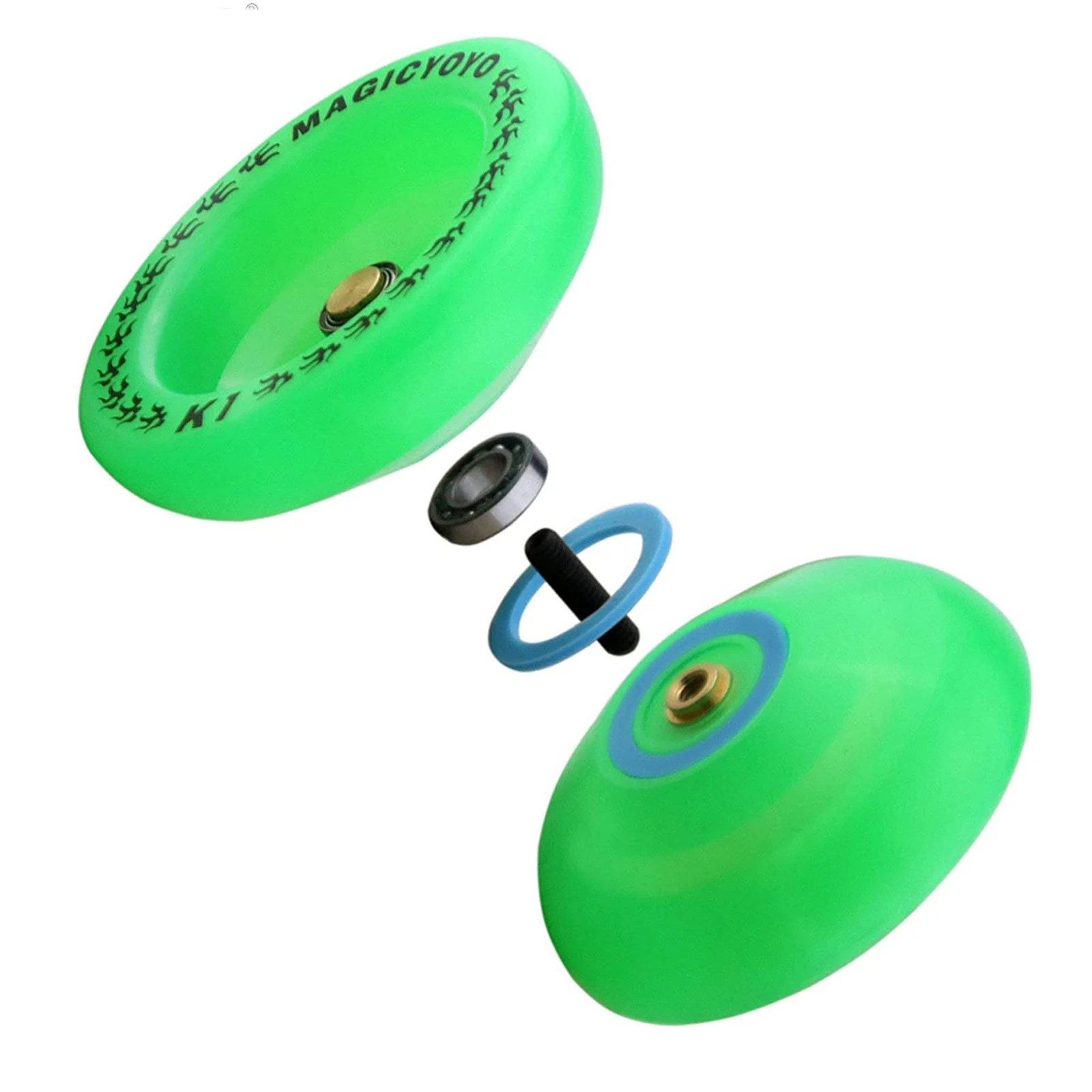 Magicyoyo K1-Plus โยโย่ตอบสนองได้พร้อมกระสอบโยโย่ + 5สายและถุงมือสำหรับโยโย่สีเขียว