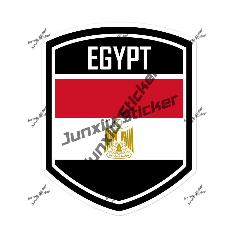 Egypt Sticker Premium Quality Egyptian Flag Emblem Decal Coat of Arms of Egypt National Shield Decal Scratch-Proof UV Protected