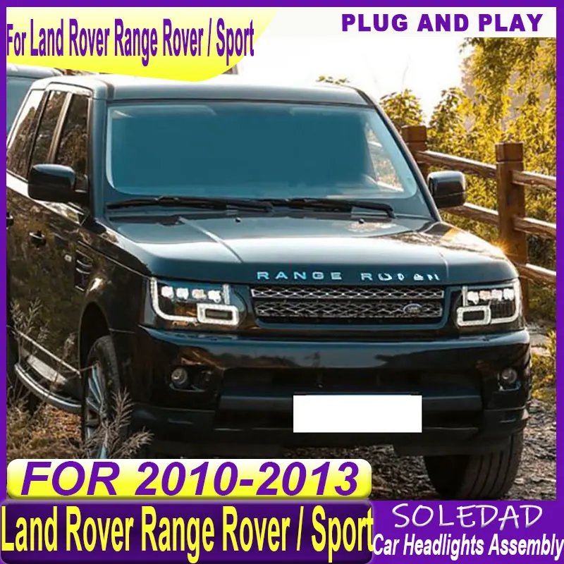 Car Headlight For Land Rover Range Rover Sport  L320 Version L322 2010 2011 2013 2013 Upgrade LED Projector Headlamp Assembly