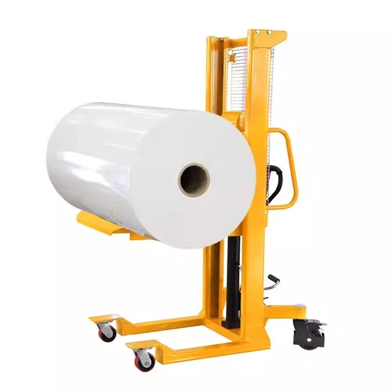 

Round material handling truck, hoist, reel stacker, loading truck, elevator stacker