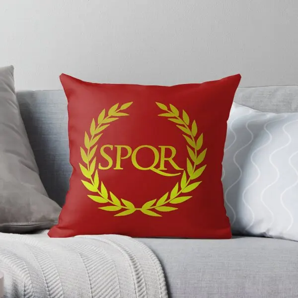 Spqr  Printing Throw Pillow Cover Car Bed Comfort Wedding Waist Cushion Home Fashion Decor Case Pillows not include One Side