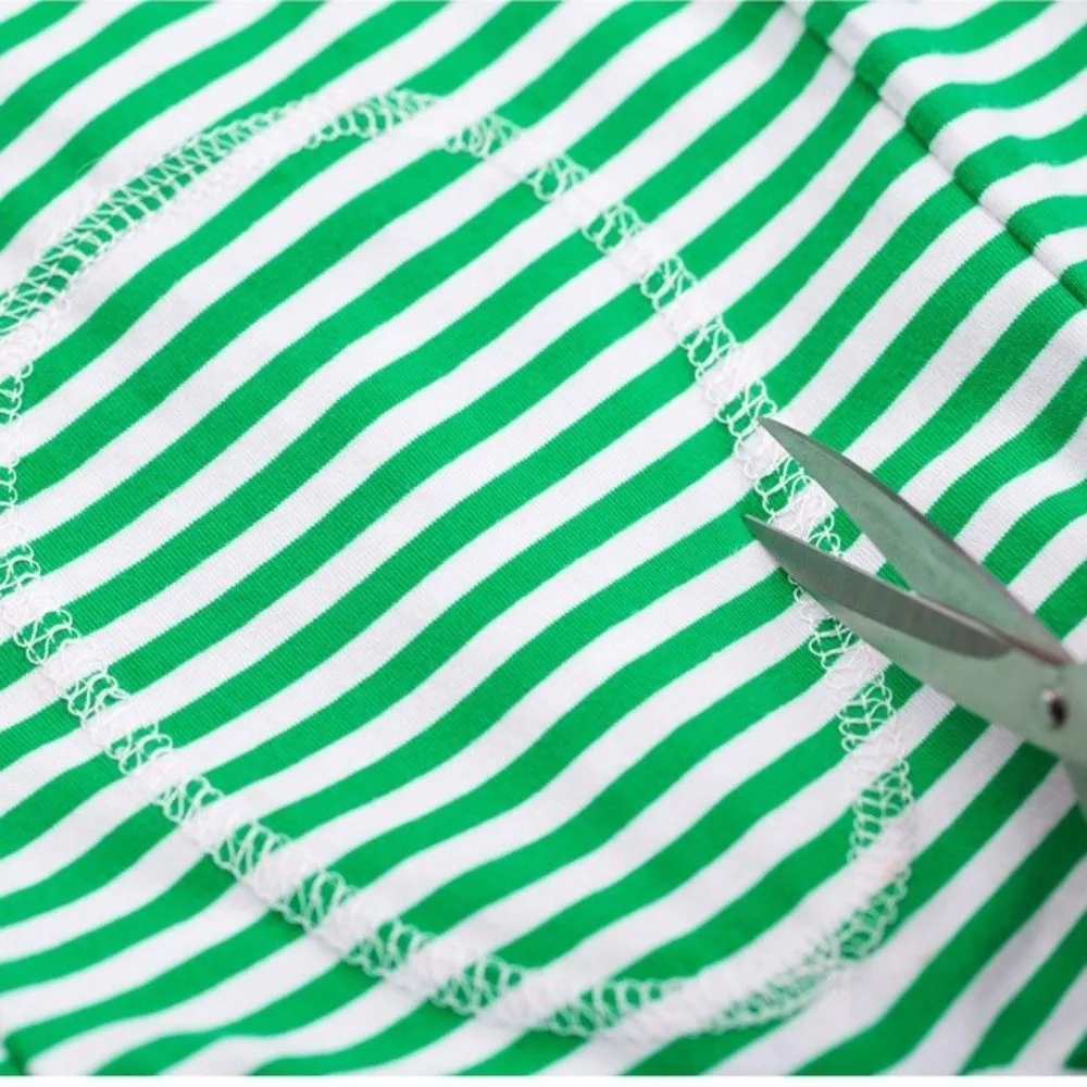 

Elastic Dog Recovery Suit Striped Design Four-legged Anti-Licking Bodysuit Washable Dog Recovery Clothing Post-Operative