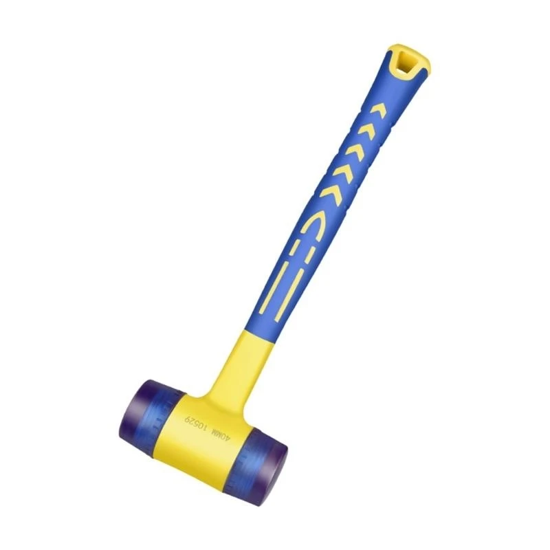 

652F Rubber Hammer Double Head Multifunctional Double Face Soft Touch Hammer Plastic Coated Grip DIY Hand Tool Installation