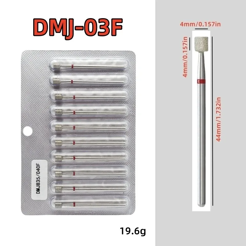 10-teiliges Diamant-Nagelbohrer-Set, Diamant-Fräser für Maniküre, 3/32 Zoll, elektrische Nagelfeile, Nagelhautentferner-Werkzeug – Detail 8