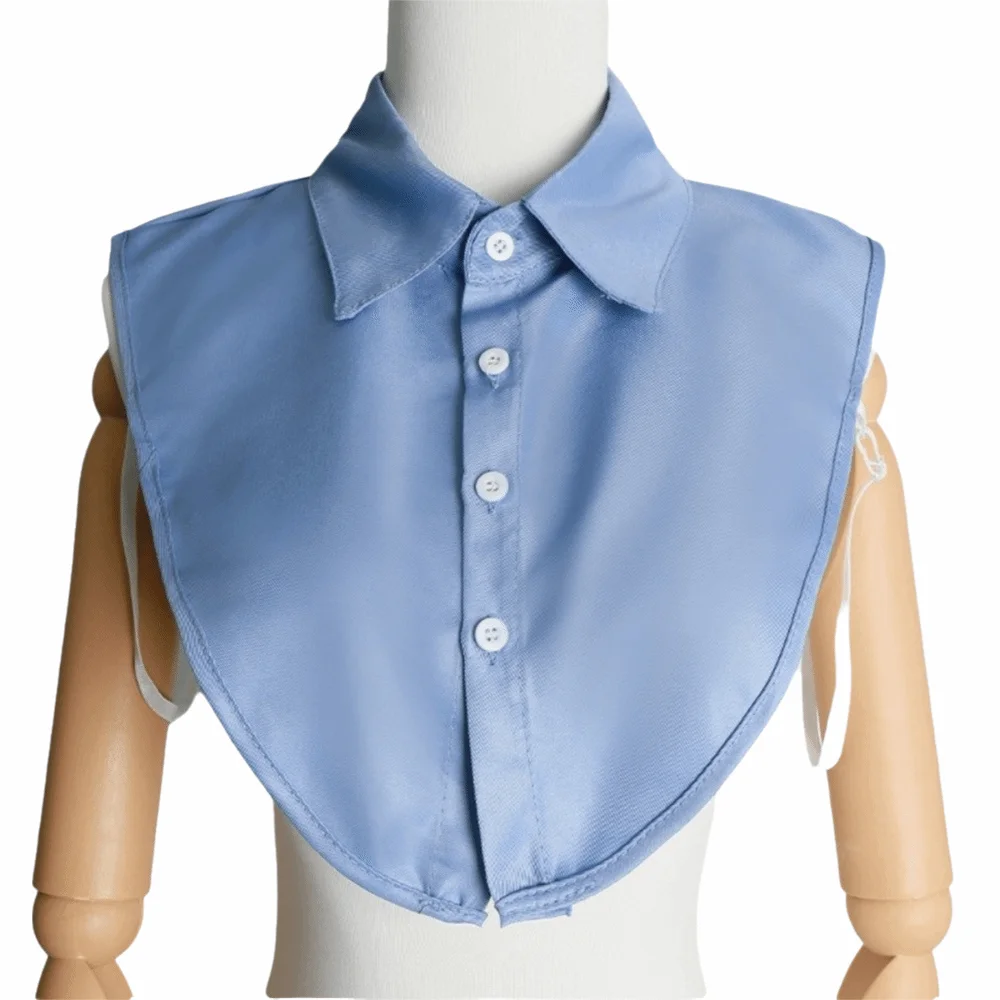 

Хлопковый материал, накладной воротник, квадратная подставка, круглый вырез, съемный воротник, удобная посадка, однотонный искусственный воротник, деловая одежда