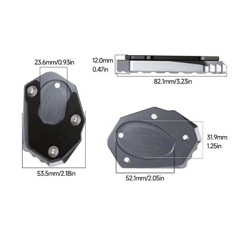 ملحقات الدراجة النارية KAWASAKI Z1000 Z1000R Z1000SX Z 1000 1000R 1000SX مسنده لوحة تكبير حامل جانبي لوحة تمديد #3