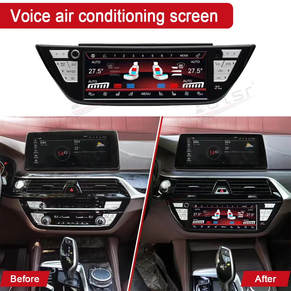 For BMW 5 Series F10 F11 5GT F07 F18 G38 2011~2023 Air Conditioning Climate Board Voice Control LCD Touch climate Control Screen