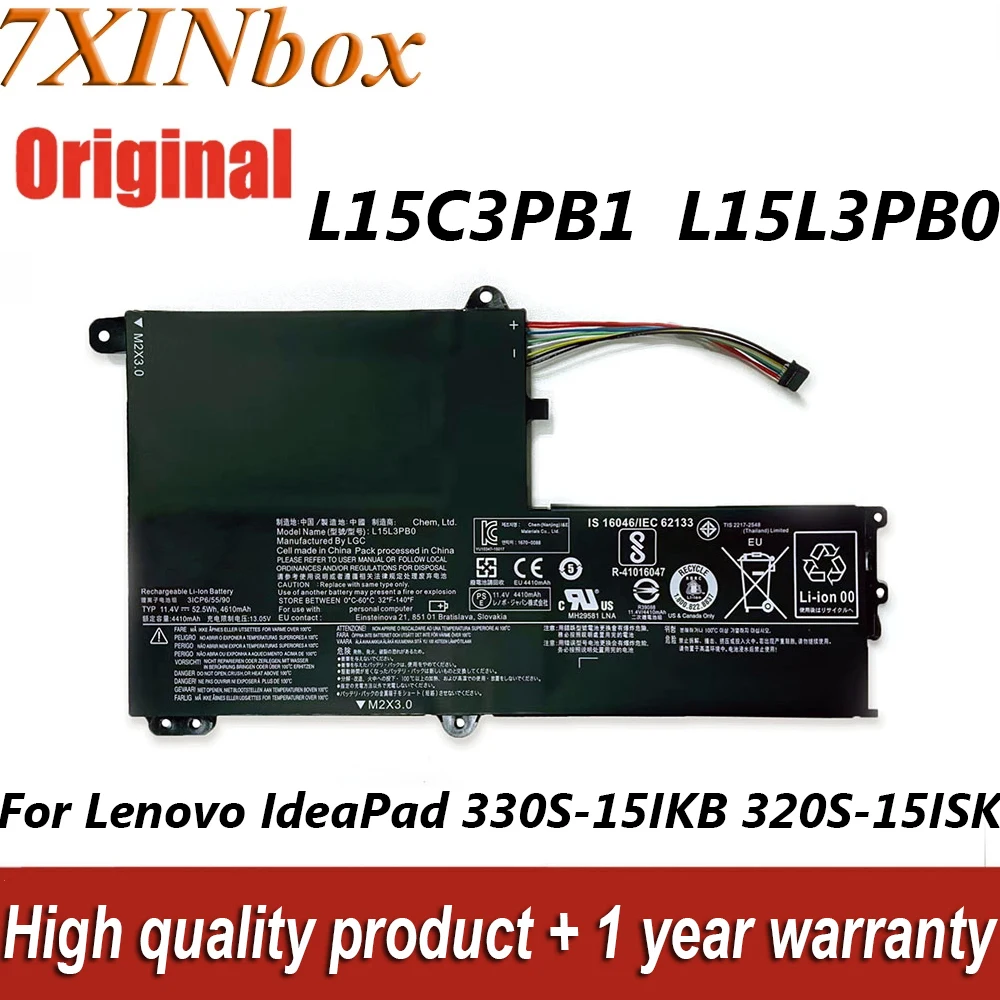 

New L15C3PB1 L15L3PB0 Laptop Battery 11.4V For Lenovo IdeaPad 320S-15ISK 330S-15IKB 330S-14IKB Xiaoxin 7000 11 13 14 Series