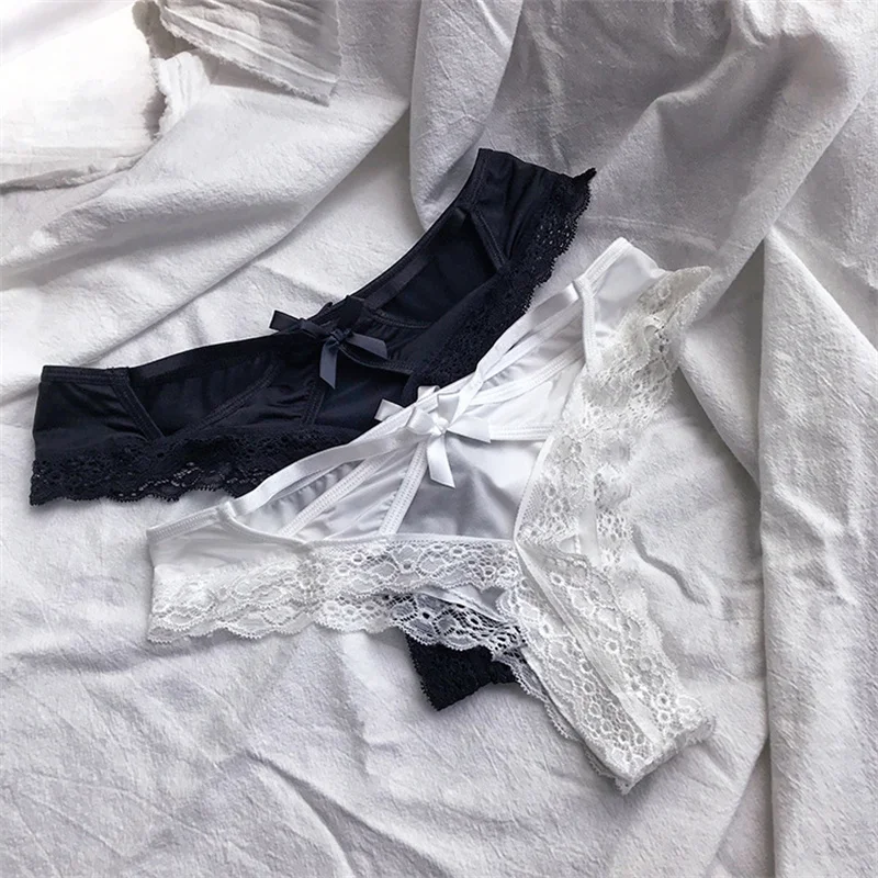 مثير الجوف الصليب سراويل النساء الملابس الداخلية الدانتيل التطريز منخفضة الارتفاع إغراء g-سلسلة الصيف تنفس ثونغ السيدات العشير