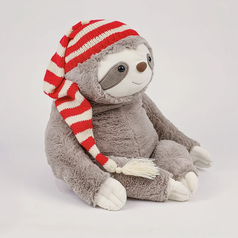 22-80cm Cute Sloth Plush Toys Soft Animal Stuffed Plush sloth With Hat DollsToy Birthday Xmas Gift toy