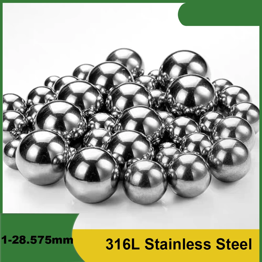 316L Stainless Steel Ball 1-500Pcs 1/1.5/2/2.381/2.5/3-28.575mm Corrosion-Resistant Ball Precision Solid Stainless Steel Ball