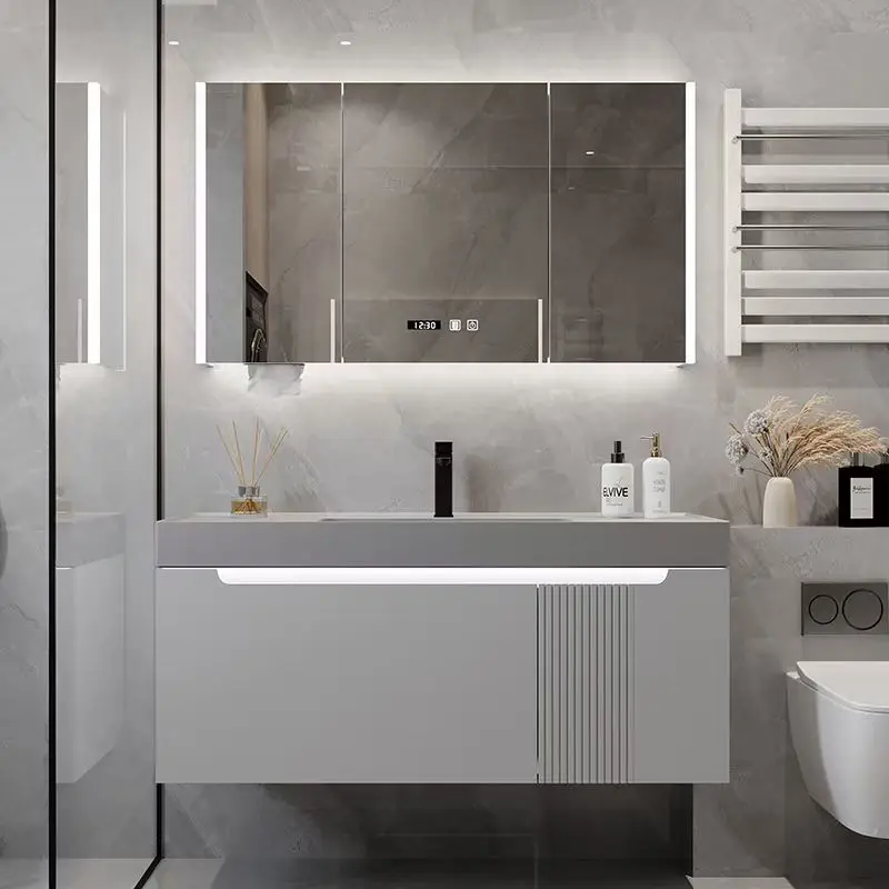 

Hotel custom home single sink bathroom vanity combination furniture washbasin cabinet