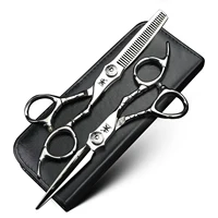 XUANTENG Tijeras profesionales plateadas para el cabello de 6 pulgadas, tijeras de corte de peluquero y tijeras de adelgazamiento, herramientas de peluquería