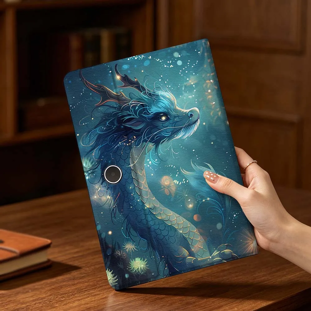 Cute Dragon Art Pattern For OPPO VIVO IQOO OnePlus Realme Pad 3 Pro 13 12.1 11.4 11 inch Pen Tray Tablet Case Soft