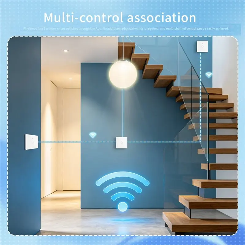 A13E-Tuya Smart Matter Light Switch Wifi EU Standard 1-Way Glass Touch Panel APP Remote Control Voice Enabled Black