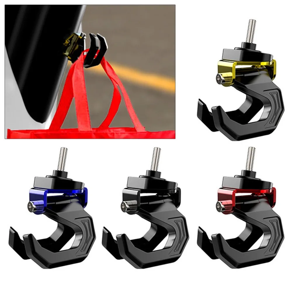 New With Screw Double Hook Multi-function Aluminum Alloy Helmet Hook Sturdy Durable Motorcycle Hook Universal